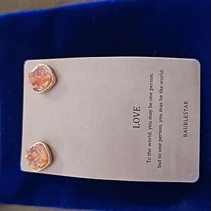 Rock candy crystal earrings NWT